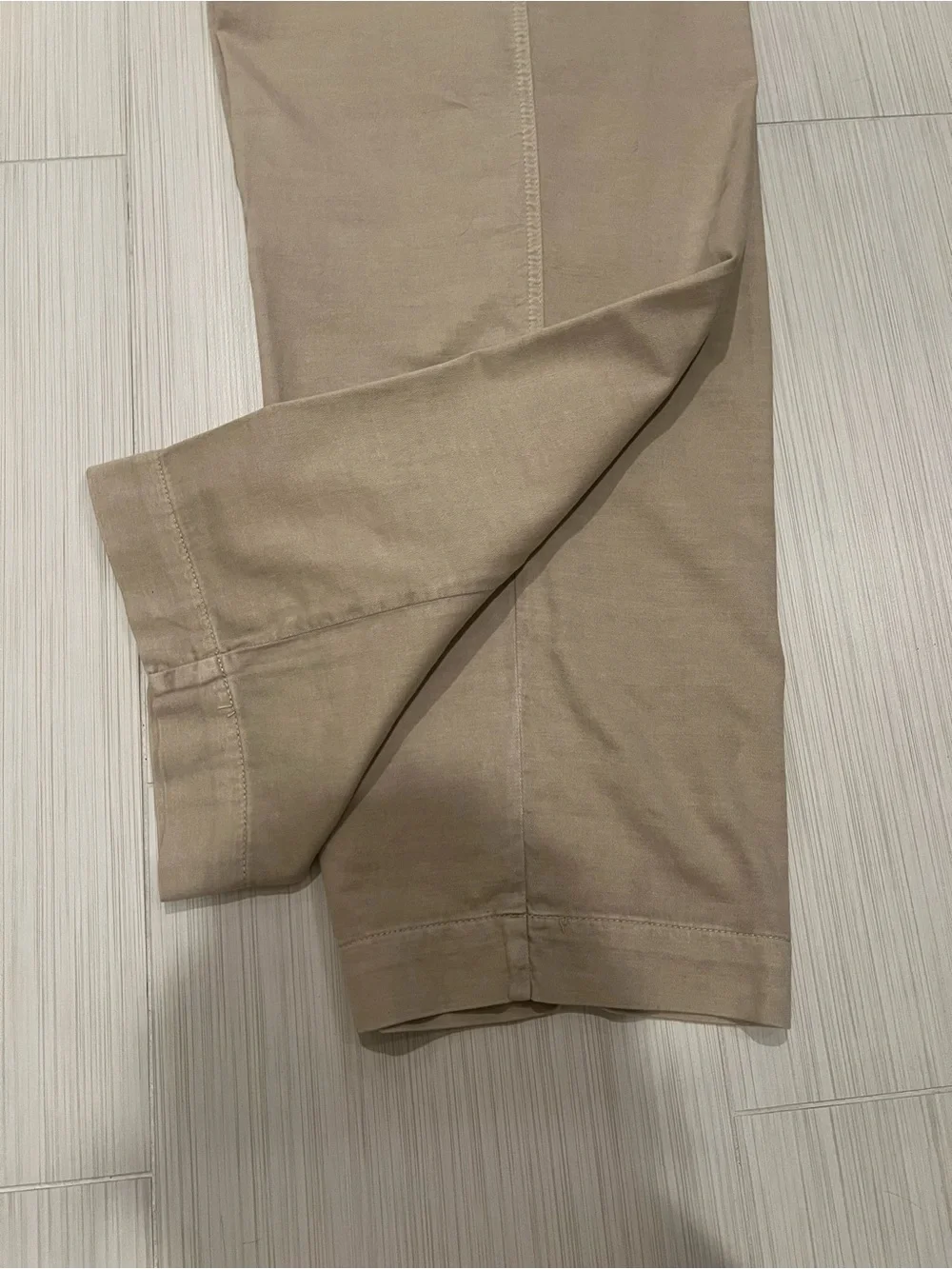Free People Wide Leg Mid-Rise Pants in Beige